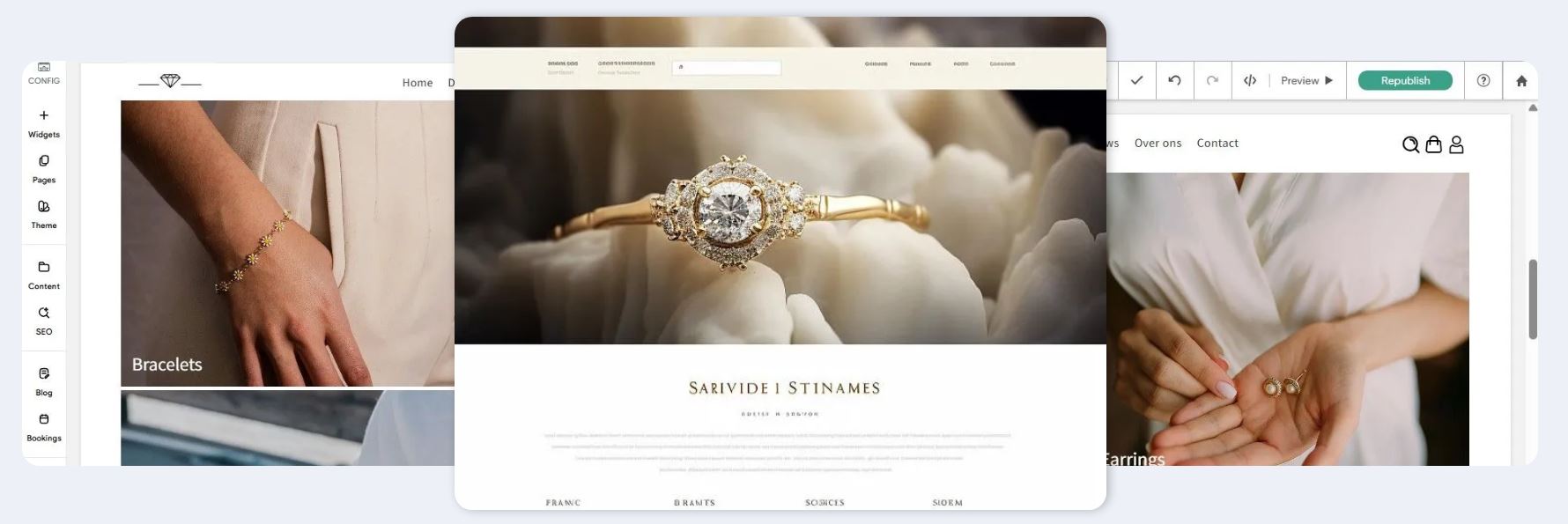 Jeweller online store on multiple devices